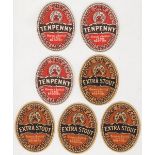 Beer labels, George Shaw & Co Ltd, Leigh, Lancashire, 7 v.o labels, Tenpenny (3) and Extra Stout (4)