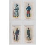 Cigarette cards, Wills, Soldiers & Sailors (grey back), four cards, Austria Jager Review Order,