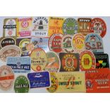 Beer Labels, a selection of 28 different labels, various shapes and sizes (4 with contents)