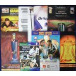 Rugby Programmes, collection of 8 modern programmes all for matches played at Old Trafford,