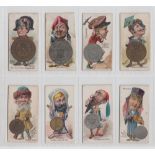 Cigarette cards, USA, Duke's, 23 cards, Coins of All Nations (8), Postage Stamps (8) & Actors &