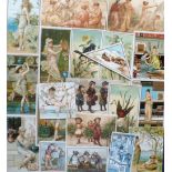 Tony Warr Collection, Ephemera, 20 De La Rue & Co. Greetings Cards including 3 satin examples,