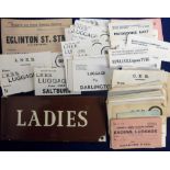 Railwayana, enamel railway sign 'Ladies' (approx. size 7" x 3") together with 150+ rail luggage