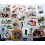 Tony Warr Collection, Ephemera, 100+ Victorian and early 20thC Greetings Cards to include lace