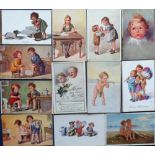 Postcards, Tony Warr Collection, a collection of approx. 96 cards of children illustrated by W