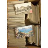 Postcards, UK topographical selection of approx. 1200 pre-WW2 cards, many different locations inc.