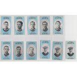 Cigarette cards, Cope's Noted Footballers, (Clip's 500 subjects), Aston Villa, 9 cards, nos 220, 21,