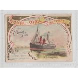 Cigarette card, Anstie, Royal Mail Series, 'M' size, type card, S.S. Campanid (light glue marks to