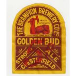 Beer label, The Brampton Brewery Co Ltd, Chesterfield, Golden Bud, 5D Strong Ale, Beehive, (front