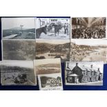 Postcards, Devon & Dorset, a collection of 40+ cards inc. many RP's, noted Barnstable market,