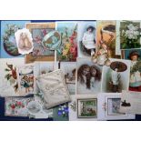 Tony Warr Collection Ephemera, Victorian and Early 20th C Greetings Cards 100+ cards to include