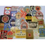 Beer Labels, a selection of 30 different labels, various shapes and sizes, (4 with contents)