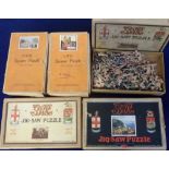 G.W.R. Jigsaw Puzzles, 5 boxed puzzles 'Henley Bridge', 'Glorious Devon', 'King George V', 'The