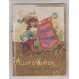 Tobacco issue, USA, Allen & Ginter, printed album World's Champions 2nd Series, binding string