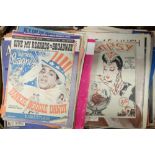 Sheet Music, 800+ pieces of sheet music dating from the 1900s to 1950, mostly pictorial fronts and