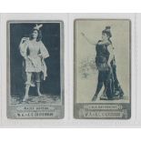 Cigarette cards, Churchman's Actresses, Unicoloured (Blue printing, printed back), 2 cards, Madge