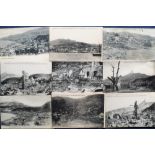 Postcards, a small selection of 27 cards of Martinique many showing the devastation caused by the