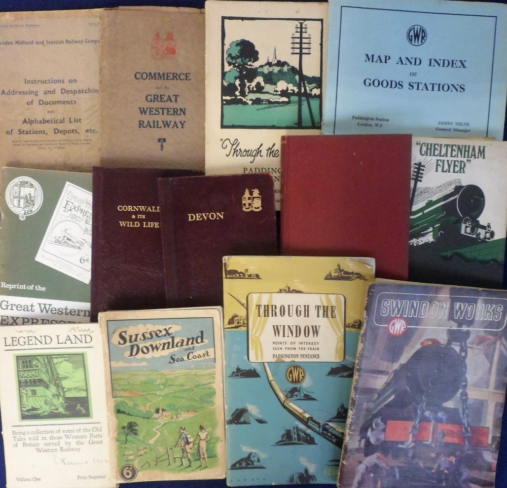 Railwayana, 30+ G.W.R. publications mostly dating from the 1920s e.g. 'Devon' and 'Cornwall & Its