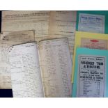 Railwayana Ephemera, working timetables, brochures, notices, handbills, letters, accounts,