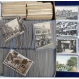 Postcards, a large quantity of UK topographical cards, various locations inc. Surrey, Sussex,