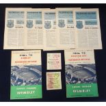 Football, Tottenham Hotspur FA Cup Finals 1961 v Leicester and 1962 v Burnley, both with match