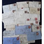 Postal History, GB, a collection of 33 postal envelopes mostly postmarked in the 1860's and many