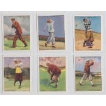 Cigarette cards, Wills, Famous Golfers 'L' size, (set, 25 cards) including Hagen, Braid, Mitchell,