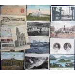 Postcards, a mixed collection of approx. 215 postmarks, the majority UK with a few foreign including