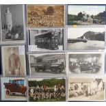 Postcards, Devon, a good collection of 35+ cards, RP's and printed, inc. Military, Hunt-meets,