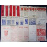 Football programmes, 1950's/60's, Stoke City (6) inc. Man City 51/2, First Vienna Fr 14 Feb 1959