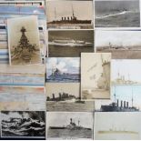 Postcards, Shipping, a collection of 140+ Naval Shipping cards including RP montage of the Naval