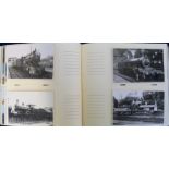 Railway Engine Photographs, an album containing approx. 80 reprint photographs and postcards of