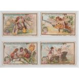 Trade cards, Children in Insect Costumes, Spanish language, scarce, ref S576 (set, 6 cards) (fair/