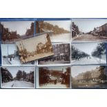 Postcards, London suburbs, Ealing, a selection of 10 RP's including The Broadway, Northfields