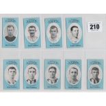 Cigarette cards, Cope's, Noted Footballers, (Clip's, 500 subjects), Sunderland, 9 cards, nos 418-426