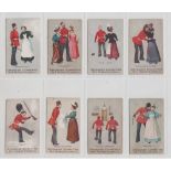 Cigarette cards, Faulkner's, Military Terms, 1st Series (8/12) (some with marks to backs, fair/gd)