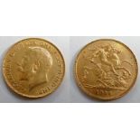Coin, GB, George V half sovereign 1911 VF (1)