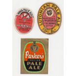 Beer labels, J W Green Ltd, Luton, Lutonian Pale Ale v.o, Wilkins Preston, India Pale Ale, v.o &