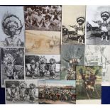 Postcards, South Africa, Zulu Rickshaw Boys, 12 cards, (7 RP's), portraits, with rickshaws etc (