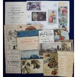 Ephemera Postcard History, Tuck's postcard lists, period advertising postcards with prices, 1906-