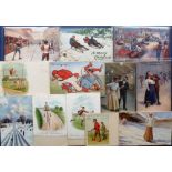 Postcards, Tony Warr Collection, a mixed sport collection of 50+ cards inc. Tuck published