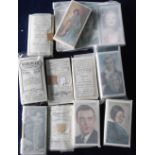 Cigarette cards, Cinema & Beauties, a collection of 11 wrapped sets, all appear to be complete but