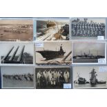 Postcards, Royal Navy, a collection of 65+ cards RP's and printed inc. Warships, Aircraft