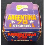 Trade stickers, Football, FKS, 'Argentina 78' (World Cup), counter display box containing 100