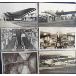 Postcards, Croydon Airport, 6 RP's, Imperial Airways/KLM & Lufthansa, aircraft on ground at