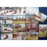 Postcards, Tony Warr Collection, a Tuck Oilette published selection of sporting cards inc. series