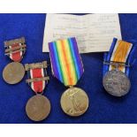 Medals and Coins, WW1 War Medal and Victory Medal awarded to 138045 Pte. S.E.W. Stocker Machine