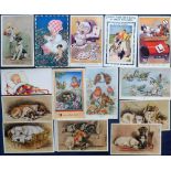 Postcards, a mix of 30 Valentine published subject cards in numerical order (not complete), subjects