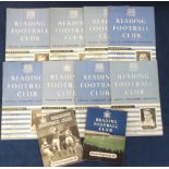 Football programmes, Reading homes, 1950's inc. Crystal Palace & Northampton 50/1, Colchester,