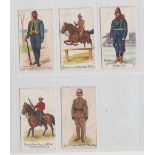 Cigarette cards, Charlesworth & Austin, Colonial Troops, all black back, 5 cards, Sierra Leone Royal